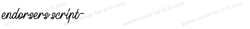 endorsers script字体转换